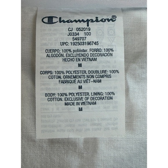 Champion Authentic Athleticwear White Coach Jacket Logo Script M - Picture 8 of 9